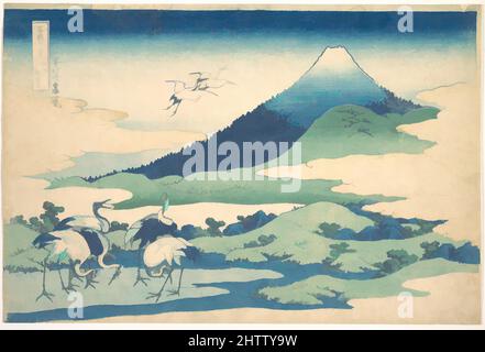 Art inspiré par le Manoir Umezawa dans la province de Sagami (Sōshū Umezawa zai), de la série trente-six vues du Mont Fuji (Fugaku sanjūrokkei), 冨嶽三十六景 相州梅沢左, période Edo (1615-1868), ca. 1830–32, Japon, imprimé polychrome sur bois ; encre et couleur sur papier, Oban 10 1/8 x 15 po. (25,7 x 38,1 cm, œuvres classiques modernisées par Artotop avec une touche de modernité. Formes, couleur et valeur, impact visuel accrocheur sur l'art émotions par la liberté d'œuvres d'art d'une manière contemporaine. Un message intemporel qui cherche une nouvelle direction créative. Artistes qui se tournent vers le support numérique et créent le NFT Artotop Banque D'Images