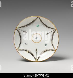 Art inspiré par soucoupe (partie d'un service), ca. 1780–90, British, Caughley, porcelaine tendre, diamètre (chacun) : 3 13/16 po (9,7 cm) ; diamètre : 3 3/4 po (9,5 cm), céramique-poterie, oeuvres classiques modernisées par Artotop avec une touche de modernité. Formes, couleur et valeur, impact visuel accrocheur sur l'art émotions par la liberté d'œuvres d'art d'une manière contemporaine. Un message intemporel qui cherche une nouvelle direction créative. Artistes qui se tournent vers le support numérique et créent le NFT Artotop Banque D'Images