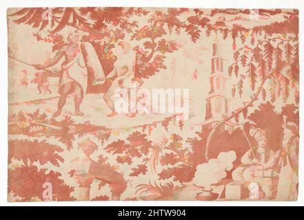 Art inspiré par l'imprimé illustré, env. 1785, British, Cotton, H. 16 5/8 x W. 25 1/4 pouces (42,2 x 64,1 cm), textiles-imprimés, œuvres classiques modernisées par Artotop avec une touche de modernité. Formes, couleur et valeur, impact visuel accrocheur sur l'art émotions par la liberté d'œuvres d'art d'une manière contemporaine. Un message intemporel qui cherche une nouvelle direction créative. Artistes qui se tournent vers le support numérique et créent le NFT Artotop Banque D'Images