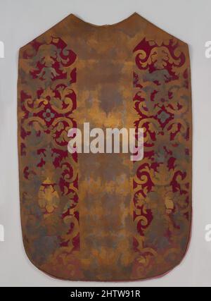 Art inspiré par le chasuble, fin 16th ou début 17th siècle, espagnol, cuir, laine, feuille de métal, L. 40 1/2 x W. 25 pouces, Natural substances-Leatherwork, œuvres classiques modernisées par Artotop avec une touche de modernité. Formes, couleur et valeur, impact visuel accrocheur sur l'art émotions par la liberté d'œuvres d'art d'une manière contemporaine. Un message intemporel qui cherche une nouvelle direction créative. Artistes qui se tournent vers le support numérique et créent le NFT Artotop Banque D'Images