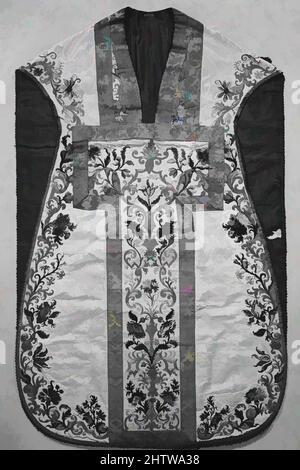 Art inspiré par le chasuble, mi-18th siècle, italien, soie, or emballé, Cou à ourlet dans le dos: H. 47 pouces (119,4 cm), textiles-brodés, oeuvres classiques modernisées par Artotop avec une touche de modernité. Formes, couleur et valeur, impact visuel accrocheur sur l'art émotions par la liberté d'œuvres d'art d'une manière contemporaine. Un message intemporel qui cherche une nouvelle direction créative. Artistes qui se tournent vers le support numérique et créent le NFT Artotop Banque D'Images