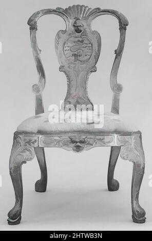 Art inspiré par une chaise d'appoint, env. 1725–35, gesso doré britannique sur noyer, 42 1/2 × 24 × 26 1/2 po. (108 × 61 × 67,3 cm), mobilier en bois, oeuvres classiques modernisées par Artotop avec une touche de modernité. Formes, couleur et valeur, impact visuel accrocheur sur l'art émotions par la liberté d'œuvres d'art d'une manière contemporaine. Un message intemporel qui cherche une nouvelle direction créative. Artistes qui se tournent vers le support numérique et créent le NFT Artotop Banque D'Images