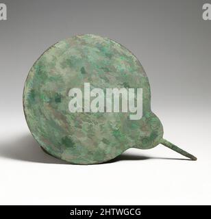 Art inspiré par Mirror, 6th Century B.C., grec, chypriote, Bronze, Autres: 5 11/16in. (14,4cm), bronzes, oeuvres classiques modernisées par Artotop avec une touche de modernité. Formes, couleur et valeur, impact visuel accrocheur sur l'art émotions par la liberté d'œuvres d'art d'une manière contemporaine. Un message intemporel qui cherche une nouvelle direction créative. Artistes qui se tournent vers le support numérique et créent le NFT Artotop Banque D'Images