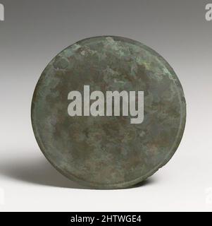 Art inspiré par Mirror, Roman, Cypriote, Bronze, autre: 3 7/16in. (8,7cm), bronzes, oeuvres classiques modernisées par Artotop avec une touche de modernité. Formes, couleur et valeur, impact visuel accrocheur sur l'art émotions par la liberté d'œuvres d'art d'une manière contemporaine. Un message intemporel qui cherche une nouvelle direction créative. Artistes qui se tournent vers le support numérique et créent le NFT Artotop Banque D'Images