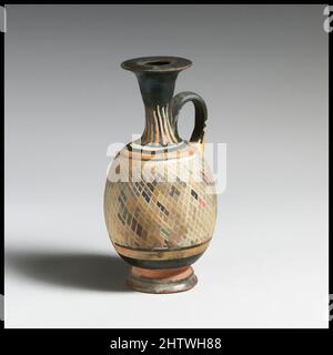 Art inspiré de Squat lekythos, ancien classique, env. 350–300 av. J.-C., grec, sud-italien, Poulien, terre cuite, 5 7/16in. (13,8cm), vases, oeuvres classiques modernisées par Artotop avec une touche de modernité. Formes, couleur et valeur, impact visuel accrocheur sur l'art émotions par la liberté d'œuvres d'art d'une manière contemporaine. Un message intemporel qui cherche une nouvelle direction créative. Artistes qui se tournent vers le support numérique et créent le NFT Artotop Banque D'Images