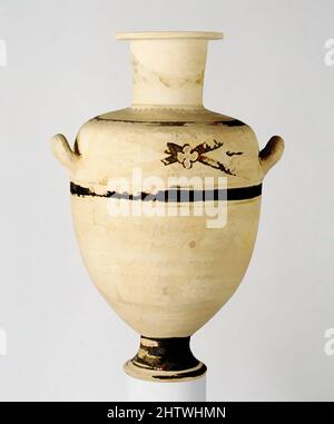 Art inspiré par la terre cuite Hadra hydria (bocal d'eau), Hellenistic, 213 av. J.-C., grec, Ptolemaic, Crétois, terre cuite, 17 1/8 x 11 5/8 po. (43,5 x 29,5 cm), vases, l'inscription sur ce vase indique qu'il contenait les os crématisés d'un certain Timasitheos de Rhodes, un dignitaire qui, œuvres classiques modernisées par Artotop avec un peu de modernité. Formes, couleur et valeur, impact visuel accrocheur sur l'art émotions par la liberté d'œuvres d'art d'une manière contemporaine. Un message intemporel qui cherche une nouvelle direction créative. Artistes qui se tournent vers le support numérique et créent le NFT Artotop Banque D'Images