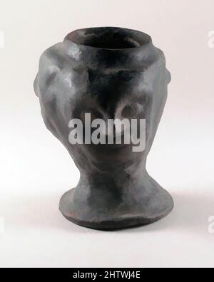 Art inspiré par un jug avec couvercle, fin du 7th–6th siècle av. J.-C., étrusque, terre cuite, .a : 4 11/16 × 3 11/16 po. (11,9 × 9,4 cm), vases, sous la forme de trois têtes humaines, et couverture avec anneau-poignée, oeuvres classiques modernisées par Artotop avec un peu de modernité. Formes, couleur et valeur, impact visuel accrocheur sur l'art émotions par la liberté d'œuvres d'art d'une manière contemporaine. Un message intemporel qui cherche une nouvelle direction créative. Artistes qui se tournent vers le support numérique et créent le NFT Artotop Banque D'Images