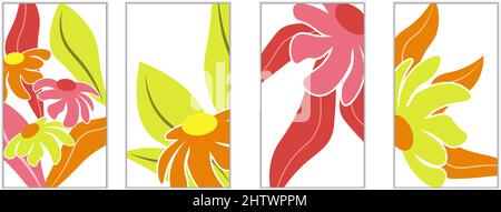 Jeu de modèles de cartes aux couleurs vives. Illustration vectorielle. Illustration de Vecteur