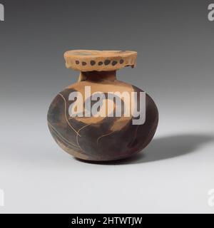 Art inspiré par les aryballos en terre cuite (fiole à huile), fin Corinthian, env. 575–550 C.-B., grec, Corinthien, terre cuite, H. 2 1/4 po. (5,8 cm), vases, Swan, oeuvres classiques modernisées par Artotop avec une touche de modernité. Formes, couleur et valeur, impact visuel accrocheur sur l'art émotions par la liberté d'œuvres d'art d'une manière contemporaine. Un message intemporel qui cherche une nouvelle direction créative. Artistes qui se tournent vers le support numérique et créent le NFT Artotop Banque D'Images