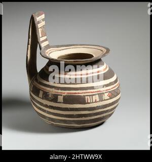 Art inspiré par Jug, Italic-Native, South Italian (Daunien), terracotta, H. avec poignée 21,79 cm., vases, œuvres classiques modernisées par Artotop avec une touche de modernité. Formes, couleur et valeur, impact visuel accrocheur sur l'art émotions par la liberté d'œuvres d'art d'une manière contemporaine. Un message intemporel qui cherche une nouvelle direction créative. Artistes qui se tournent vers le support numérique et créent le NFT Artotop Banque D'Images