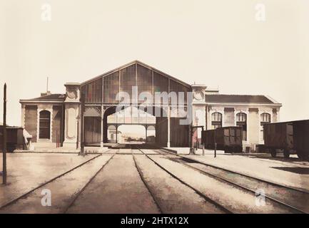 Art inspiré par Toulon, env. 1861, impression argentée d'albumine de verre négatif, image: 30,7 x 43,6 cm (12 1/16 x 17 3/16 po.), photographies, Édouard Baldus (français, Prusse né, 1813–1889), En juillet 1861, le chemin de fer Paris-Lyon-Méditerranée (PLM) commande à Baldus de produire un album de, œuvres classiques modernisées par Artotop avec un peu de modernité. Formes, couleur et valeur, impact visuel accrocheur sur l'art émotions par la liberté d'œuvres d'art d'une manière contemporaine. Un message intemporel qui cherche une nouvelle direction créative. Artistes qui se tournent vers le support numérique et créent le NFT Artotop Banque D'Images