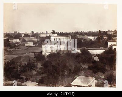 Art inspiré par View in Calcutta, 1858–61, impression argentée, image: 17,4 x 23,3 cm (6 7/8 x 9 3/16 in.), photographies, Inconnu, oeuvres classiques modernisées par Artotop avec une touche de modernité. Formes, couleur et valeur, impact visuel accrocheur sur l'art émotions par la liberté d'œuvres d'art d'une manière contemporaine. Un message intemporel qui cherche une nouvelle direction créative. Artistes qui se tournent vers le support numérique et créent le NFT Artotop Banque D'Images