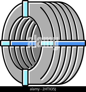 illustration vectorielle de l'icône de couleur de renforcement de fil Illustration de Vecteur