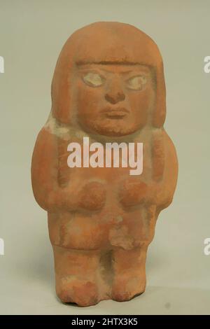 Art inspiré par la figure de céramique debout, 3rd–5th siècle, Pérou, Moche, céramique, H x l : 6 x 3 1/8in. (15,2 x 7,9cm), céramique-Sculpture, oeuvres classiques modernisées par Artotop avec une touche de modernité. Formes, couleur et valeur, impact visuel accrocheur sur l'art émotions par la liberté d'œuvres d'art d'une manière contemporaine. Un message intemporel qui cherche une nouvelle direction créative. Artistes qui se tournent vers le support numérique et créent le NFT Artotop Banque D'Images