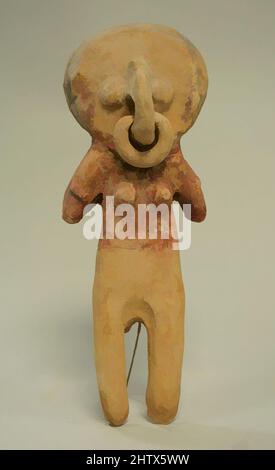 Art inspiré par la figure debout, 3rd–4th siècle, Equateur, Bahia, céramique, Pigment, H. 11 x W. 4 po. (27,9 x 10,2 cm), céramique-Sculpture, oeuvres classiques modernisées par Artotop avec une touche de modernité. Formes, couleur et valeur, impact visuel accrocheur sur l'art émotions par la liberté d'œuvres d'art d'une manière contemporaine. Un message intemporel qui cherche une nouvelle direction créative. Artistes qui se tournent vers le support numérique et créent le NFT Artotop Banque D'Images