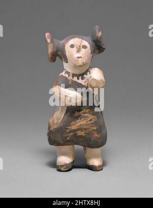 Art inspiré par Figurine, ca. 1879, États-Unis, Arizona, Hopi, Ceramic, Pigment, H. 5 1/2 x W. 2 1/4 po. (14 x 5,7 cm), céramique-Sculpture, oeuvres classiques modernisées par Artotop avec une touche de modernité. Formes, couleur et valeur, impact visuel accrocheur sur l'art émotions par la liberté d'œuvres d'art d'une manière contemporaine. Un message intemporel qui cherche une nouvelle direction créative. Artistes qui se tournent vers le support numérique et créent le NFT Artotop Banque D'Images