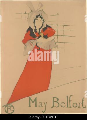 Art inspiré par May Belfort, 1895, Lithographie imprimé en quatre couleurs, 31 1/2 x 24in. (80 x 61cm), Henri de Toulouse-Lautrec (français, Albi 1864–1901 Saint-André-du-Bois), May Belfort (né May Egan) est une chanteuse irlandaise qui s'est fait un nom sur les scènes de boîtes de nuit parisiennes, œuvres classiques modernisées par Artotop avec une touche de modernité. Formes, couleur et valeur, impact visuel accrocheur sur l'art émotions par la liberté d'œuvres d'art d'une manière contemporaine. Un message intemporel qui cherche une nouvelle direction créative. Artistes qui se tournent vers le support numérique et créent le NFT Artotop Banque D'Images