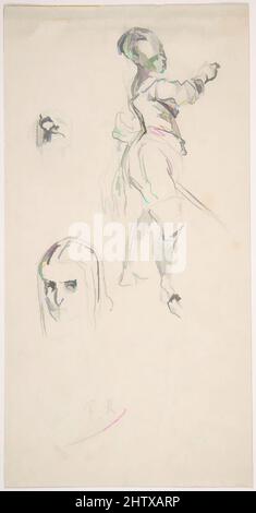 Art inspiré par l'étude de la figure, graphite, 7-3/8 x 3-3/4 po. (18,7 x 9,5 cm), dessins, Félicien ROPS (Belge, Namur 1833–1898 Essonnes, oeuvres classiques modernisées par Artotop avec une touche de modernité. Formes, couleur et valeur, impact visuel accrocheur sur l'art émotions par la liberté d'œuvres d'art d'une manière contemporaine. Un message intemporel qui cherche une nouvelle direction créative. Artistes qui se tournent vers le support numérique et créent le NFT Artotop Banque D'Images