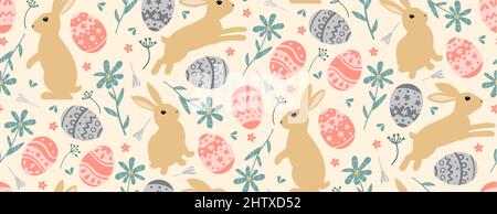 Motif lapin et œuf de Pâques. Illustration vectorielle Illustration de Vecteur