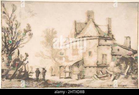 Art inspiré par le paysage avec une auberge, 1629, charbon saturé d'huile, 7 9/16 x 11 7/8 po. (19,2 x 30,1 cm), dessins, Esaias van de Velde (néerlandais, Amsterdam 1587–1630 la Haye, œuvres classiques modernisées par Artotop avec une touche de modernité. Formes, couleur et valeur, impact visuel accrocheur sur l'art émotions par la liberté d'œuvres d'art d'une manière contemporaine. Un message intemporel qui cherche une nouvelle direction créative. Artistes qui se tournent vers le support numérique et créent le NFT Artotop Banque D'Images