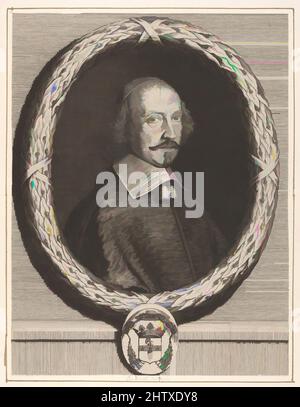 Art inspiré par le cardinal Jules Mazarin, 1656 ans, gravure ; premier état de quatre (Petitjean & Wickert), feuille : 12 5/8 × 9 11/16 po. (32,1 × 24,6 cm), estampes, Robert Nanteuil (français, Reims 1623–1678 Paris, oeuvres classiques modernisées par Artotop avec une touche de modernité. Formes, couleur et valeur, impact visuel accrocheur sur l'art émotions par la liberté d'œuvres d'art d'une manière contemporaine. Un message intemporel qui cherche une nouvelle direction créative. Artistes qui se tournent vers le support numérique et créent le NFT Artotop Banque D'Images