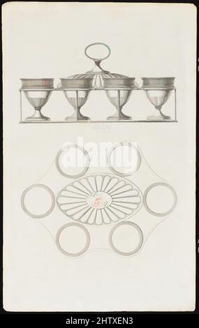 Art inspiré par Egg Caddy, env. 1790, Décapage, feuille : 16 5/16 x 10 3/16 po. (41,5 x 25,8 cm), Prints, Matthew Boulton (Britannique, Birmingham 1728–1809 Birmingham, œuvres classiques modernisées par Artotop avec une touche de modernité. Formes, couleur et valeur, impact visuel accrocheur sur l'art émotions par la liberté d'œuvres d'art d'une manière contemporaine. Un message intemporel qui cherche une nouvelle direction créative. Artistes qui se tournent vers le support numérique et créent le NFT Artotop Banque D'Images