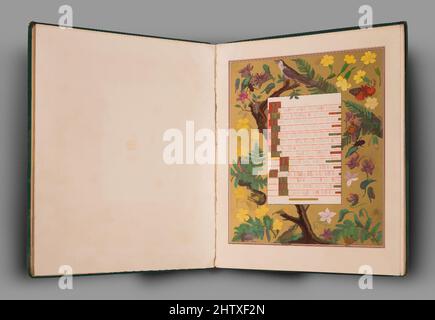 Art inspiré par les chansons de Shakespeare, 1865, illustrations : lithographies couleur (chromolithographies) avec or, 11 5/16 x 8 9/16 x 5/8 po. (28,7 x 21,7 x 1,6 cm), Livres, une page de ce joli livre illustré est consacré à une chanson d'Un rêve de la nuit d'été (acte 2, scène 2) crooned par, oeuvres classiques modernisées par Artotop avec un peu de modernité. Formes, couleur et valeur, impact visuel accrocheur sur l'art émotions par la liberté d'œuvres d'art d'une manière contemporaine. Un message intemporel qui cherche une nouvelle direction créative. Artistes qui se tournent vers le support numérique et créent le NFT Artotop Banque D'Images