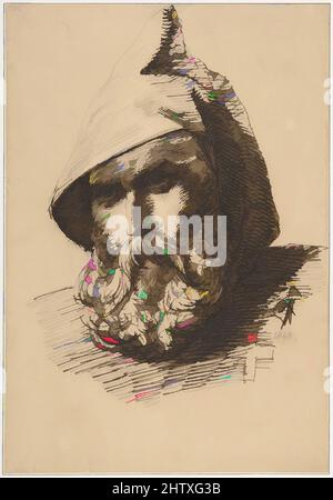 Art inspiré par Head of a Male Pilgrim, 1840, stylo et encre noire, feuille : 7 5/8 x 5 1/4 po. (19,4 x 13,3 cm), dessins, Sir George Hayter (British, London 1792–1871 London, Classic œuvres modernisées par Artotop avec une touche de modernité. Formes, couleur et valeur, impact visuel accrocheur sur l'art émotions par la liberté d'œuvres d'art d'une manière contemporaine. Un message intemporel qui cherche une nouvelle direction créative. Artistes qui se tournent vers le support numérique et créent le NFT Artotop Banque D'Images