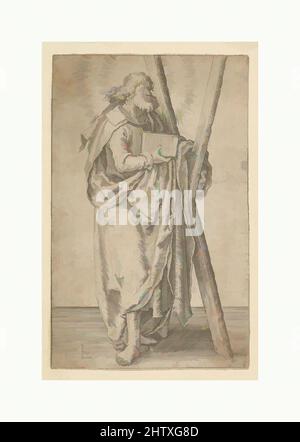 Art inspiré par St. Andrew, CA. 1510, gravure, estampes, Lucas van Leyden (Netherlandish, Leiden ca. 1494–1533 Leiden, œuvres classiques modernisées par Artotop avec une touche de modernité. Formes, couleur et valeur, impact visuel accrocheur sur l'art émotions par la liberté d'œuvres d'art d'une manière contemporaine. Un message intemporel qui cherche une nouvelle direction créative. Artistes qui se tournent vers le support numérique et créent le NFT Artotop Banque D'Images