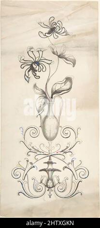 Art inspiré par Design for Panel Decoration, 1828–40, stylo et encre noire, brosse et lavage à l'encre, feuille : 12 1/2 x 5 13/16 po. (31,8 x 14,7 cm), J. Hulme (britannique, active 1828–40, œuvres classiques modernisées par Artotop avec une touche de modernité. Formes, couleur et valeur, impact visuel accrocheur sur l'art émotions par la liberté d'œuvres d'art d'une manière contemporaine. Un message intemporel qui cherche une nouvelle direction créative. Artistes qui se tournent vers le support numérique et créent le NFT Artotop Banque D'Images