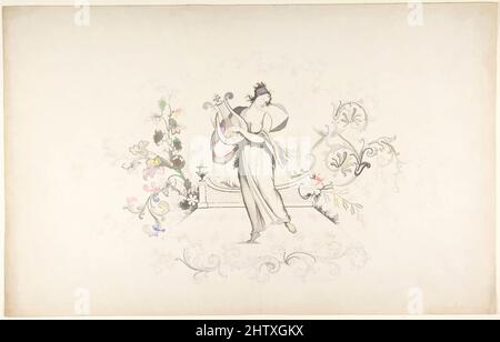 Art inspiré par Design for Panel Decoration, 1828–40, stylo et encre noire, brosse et lavage à l'encre, feuille : 10 7/8 x 17 5/16 po. (27,7 x 44 cm), J. Hulme (britannique, active 1828–40, œuvres classiques modernisées par Artotop avec une touche de modernité. Formes, couleur et valeur, impact visuel accrocheur sur l'art émotions par la liberté d'œuvres d'art d'une manière contemporaine. Un message intemporel qui cherche une nouvelle direction créative. Artistes qui se tournent vers le support numérique et créent le NFT Artotop Banque D'Images