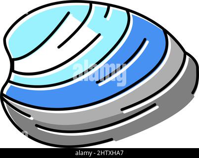 illustration vectorielle d'icône de couleur océan quahog clam Illustration de Vecteur