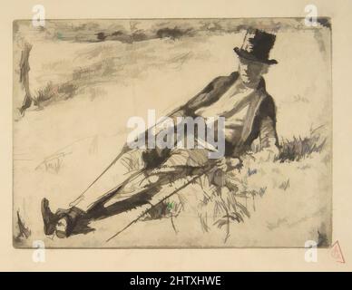 Art inspiré par Greenwich Pensioner, 1859, Etching ; deuxième état de deux (Glasgow), assiette : 3 3/4 x 5 1/4 po. (9,5 x 13,3 cm), Prints, James McNeill Whistler (American, Lowell, Massachusetts 1834–1903 London), Whistler a étudié la gravure à Londres sous la tutelle de son beau-frère, des œuvres classiques modernisées par Artotop avec une touche de modernité. Formes, couleur et valeur, impact visuel accrocheur sur l'art émotions par la liberté d'œuvres d'art d'une manière contemporaine. Un message intemporel qui cherche une nouvelle direction créative. Artistes qui se tournent vers le support numérique et créent le NFT Artotop Banque D'Images