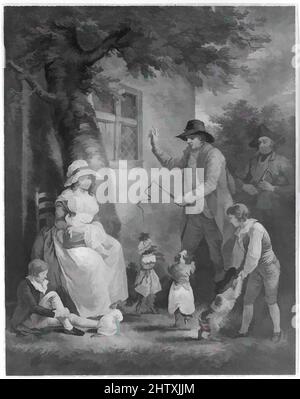 Art inspiré par Dancing Dogs, 1790, gravure en pointillés, imprimé en couleur, image : 20 9/16 x 16 po. (52,2 x 40,6 cm), Prints, d'après George Morland (British, Londres 1763–1804 Londres, oeuvres classiques modernisées par Artotop avec une touche de modernité. Formes, couleur et valeur, impact visuel accrocheur sur l'art émotions par la liberté d'œuvres d'art d'une manière contemporaine. Un message intemporel qui cherche une nouvelle direction créative. Artistes qui se tournent vers le support numérique et créent le NFT Artotop Banque D'Images