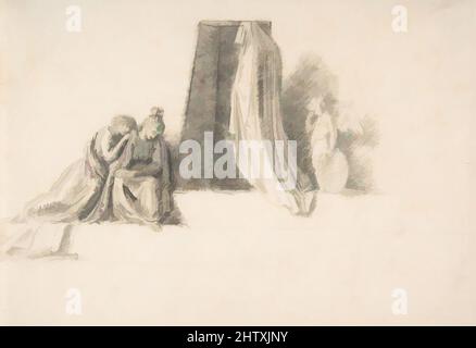 Art inspiré par Study for a Tomb, ca. 1790/91–95, Graphite, feuille : 7 5/16 x 10 1/16 po. (18,6 x 25,6 cm), dessins, Antonio Canova (Italien, Possagno 1757–1822 Venise, oeuvres classiques modernisées par Artotop avec une touche de modernité. Formes, couleur et valeur, impact visuel accrocheur sur l'art émotions par la liberté d'œuvres d'art d'une manière contemporaine. Un message intemporel qui cherche une nouvelle direction créative. Artistes qui se tournent vers le support numérique et créent le NFT Artotop Banque D'Images