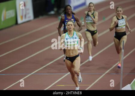 Madrid, espagnol. 02nd mars 2022. Madrid, Espagne; 02,03-2022.- Sophie Becker 400m. Visite intérieure Gold Madrid 2022 crédit : Juan Carlos Rojas/dpa/Alamy Live News Banque D'Images