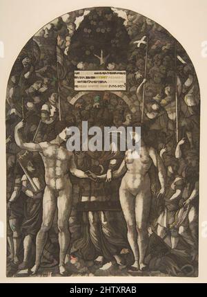 Art inspiré par le mariage d'Adam et Eve, s.d., gravure, feuille : 11 9/16 x 8 1/4 po. (29,4 x 21 cm), tirages, couette Jean (français, env. 1485–après 1561, les œuvres classiques modernisées par Artotop avec une touche de modernité. Formes, couleur et valeur, impact visuel accrocheur sur l'art émotions par la liberté d'œuvres d'art d'une manière contemporaine. Un message intemporel qui cherche une nouvelle direction créative. Artistes qui se tournent vers le support numérique et créent le NFT Artotop Banque D'Images