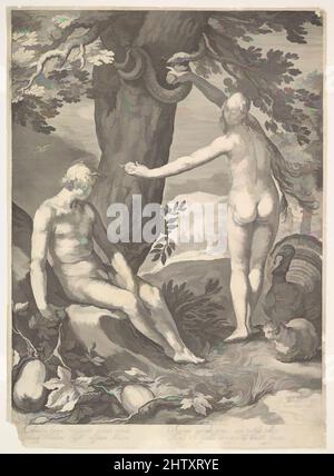 Art inspiré par Adam et Eve, gravure, feuille : 11 x 7 15/16 po. (27,9 x 20,1 cm), tirages, janvier (Pietersz.) Saenredam (Netherlandish, Zaandam ca. 1565–1607 Assendelft), d'après Abraham Bloemaert (Netherlandish, Gorinchem 1566–1651 Utrecht, oeuvres classiques modernisées par Artotop avec une touche de modernité. Formes, couleur et valeur, impact visuel accrocheur sur l'art émotions par la liberté d'œuvres d'art d'une manière contemporaine. Un message intemporel qui cherche une nouvelle direction créative. Artistes qui se tournent vers le support numérique et créent le NFT Artotop Banque D'Images