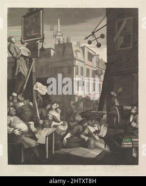 Art inspiré par Beer Street, 1 février 1751, gravure et gravure; troisième état de trois, plaque: 15 3/8 x 12 13/16 po. (39 x 32,5 cm), Prints, William Hogarth (Britannique, Londres 1697–1764 Londres, œuvres classiques modernisées par Artotop avec une touche de modernité. Formes, couleur et valeur, impact visuel accrocheur sur l'art émotions par la liberté d'œuvres d'art d'une manière contemporaine. Un message intemporel qui cherche une nouvelle direction créative. Artistes qui se tournent vers le support numérique et créent le NFT Artotop Banque D'Images