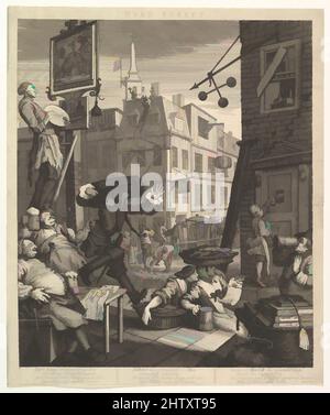 Art inspiré par Beer Street, 1 février 1751, gravure et gravure; deuxième état de trois, feuille: 14 7/8 x 12 9/16 po. (37,8 x 31,9 cm), Prints, William Hogarth (Britannique, Londres 1697–1764 Londres, œuvres classiques modernisées par Artotop avec une touche de modernité. Formes, couleur et valeur, impact visuel accrocheur sur l'art émotions par la liberté d'œuvres d'art d'une manière contemporaine. Un message intemporel qui cherche une nouvelle direction créative. Artistes qui se tournent vers le support numérique et créent le NFT Artotop Banque D'Images