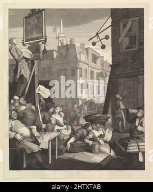 Art inspiré par Beer Street, 4 février 1751, gravure; troisième état de trois, feuille: 15 1/8 x 12 11/16 po. (38,4 x 32,2 cm), Prints, William Hogarth (Britannique, Londres 1697–1764 Londres, œuvres classiques modernisées par Artotop avec une touche de modernité. Formes, couleur et valeur, impact visuel accrocheur sur l'art émotions par la liberté d'œuvres d'art d'une manière contemporaine. Un message intemporel qui cherche une nouvelle direction créative. Artistes qui se tournent vers le support numérique et créent le NFT Artotop Banque D'Images