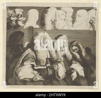 Art inspiré par le banc, 1790–1810, gravure, feuille : 2 5/8 x 2 15/16 po. (6,7 x 7,5 cm), Prints, d'après William Hogarth (britannique, Londres 1697–1764 Londres, les œuvres classiques modernisées par Artotop avec une touche de modernité. Formes, couleur et valeur, impact visuel accrocheur sur l'art émotions par la liberté d'œuvres d'art d'une manière contemporaine. Un message intemporel qui cherche une nouvelle direction créative. Artistes qui se tournent vers le support numérique et créent le NFT Artotop Banque D'Images