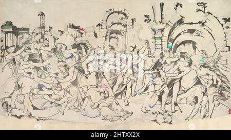 Art inspiré par le massacre des Innocents, env. 1544, coupe de bois (bloc de clés uniquement), feuille : 11 9/16 x 20 7/8 po. (29,3 x 53 cm), Prints, Master ND (Italien, actif 1540s), d'après Raphaël (Raffaello Sanzio ou Santi) (Italien, Urbino 1483–1520 Rome, oeuvres classiques modernisées par Artotop avec une touche de modernité. Formes, couleur et valeur, impact visuel accrocheur sur l'art émotions par la liberté d'œuvres d'art d'une manière contemporaine. Un message intemporel qui cherche une nouvelle direction créative. Artistes qui se tournent vers le support numérique et créent le NFT Artotop Banque D'Images