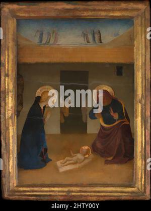 Art inspiré par la Nativité, Tempera et l'or sur bois, ensemble, avec cadre engagé, 15 1/4 x 11 1/2 po. (38,7 x 29,2 cm); surface peinte 13 x 9 1/8 po (33 x 23,2 cm), peintures, Zanobi Strozzi (italien, Florence 1412–1468 Florence), bien que longtemps attribué à FRA Angelico, ceci, œuvres classiques modernisées par Artotop avec un peu de modernité. Formes, couleur et valeur, impact visuel accrocheur sur l'art émotions par la liberté d'œuvres d'art d'une manière contemporaine. Un message intemporel qui cherche une nouvelle direction créative. Artistes qui se tournent vers le support numérique et créent le NFT Artotop Banque D'Images