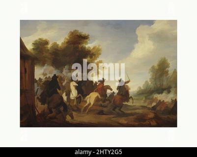 Art inspiré par Un engagement de cavalerie, huile sur bois, 8 5/8 x 12 1/2 po. (21,9 x 31,8 cm), peintures, Adam Frans van der Meulen (flamand, Bruxelles 1632–1690 Paris, oeuvres classiques modernisées par Artotop avec une touche de modernité. Formes, couleur et valeur, impact visuel accrocheur sur l'art émotions par la liberté d'œuvres d'art d'une manière contemporaine. Un message intemporel qui cherche une nouvelle direction créative. Artistes qui se tournent vers le support numérique et créent le NFT Artotop Banque D'Images