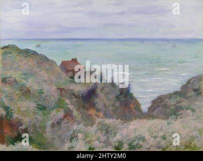 Art inspiré par la cabine de la douane Watch, 1882, huile sur toile, 24 x 32 1/4 po. (61 x 81,9 cm), peintures, Claude Monet (français, Paris 1840–1926 Giverny), des quatorze versions de ce motif peint à Pourville en 1882, ce tableau est parmi les plus intéressants en termes de couleur, œuvres classiques modernisées par Artotop avec un peu de modernité. Formes, couleur et valeur, impact visuel accrocheur sur l'art émotions par la liberté d'œuvres d'art d'une manière contemporaine. Un message intemporel qui cherche une nouvelle direction créative. Artistes qui se tournent vers le support numérique et créent le NFT Artotop Banque D'Images