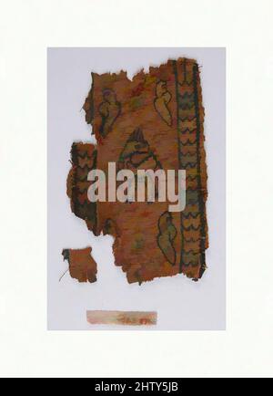 Art inspiré par fragment d'une bande d'épaule, 6th–7th siècle, attribué à l'Égypte, le lin, la laine, 5 po de hauteur 2 3/4 po de largeur (12,7 cm de hauteur 7 cm de largeur), textiles, œuvres classiques modernisées par Artotop avec une touche de modernité. Formes, couleur et valeur, impact visuel accrocheur sur l'art émotions par la liberté d'œuvres d'art d'une manière contemporaine. Un message intemporel qui cherche une nouvelle direction créative. Artistes qui se tournent vers le support numérique et créent le NFT Artotop Banque D'Images