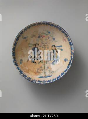 Art inspiré par le Bowl, 12th–13th siècle, attribué à l'Iran, Stonepaste; peint en surglaçure (mina'i), H. 3 po (7,6 cm), céramique, oeuvres classiques modernisées par Artotop avec une touche de modernité. Formes, couleur et valeur, impact visuel accrocheur sur l'art émotions par la liberté d'œuvres d'art d'une manière contemporaine. Un message intemporel qui cherche une nouvelle direction créative. Artistes qui se tournent vers le support numérique et créent le NFT Artotop Banque D'Images