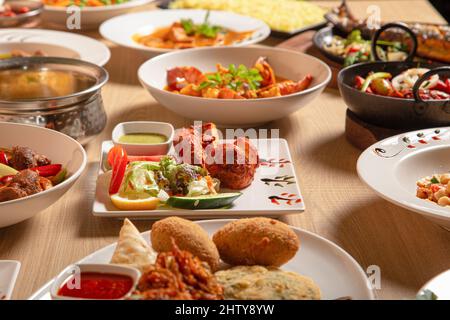 Assorted Indian food Banque D'Images