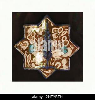 Art inspiré par les carreaux en forme d'étoile, fin 13th–début 14th siècle, attribué à l'Iran, à la Valamine, à la Stonepaste; peint par taches et lustre, 4 5/8 po (11,7 cm), céramique-carreaux, oeuvres classiques modernisées par Artotop avec une touche de modernité. Formes, couleur et valeur, impact visuel accrocheur sur l'art émotions par la liberté d'œuvres d'art d'une manière contemporaine. Un message intemporel qui cherche une nouvelle direction créative. Artistes qui se tournent vers le support numérique et créent le NFT Artotop Banque D'Images